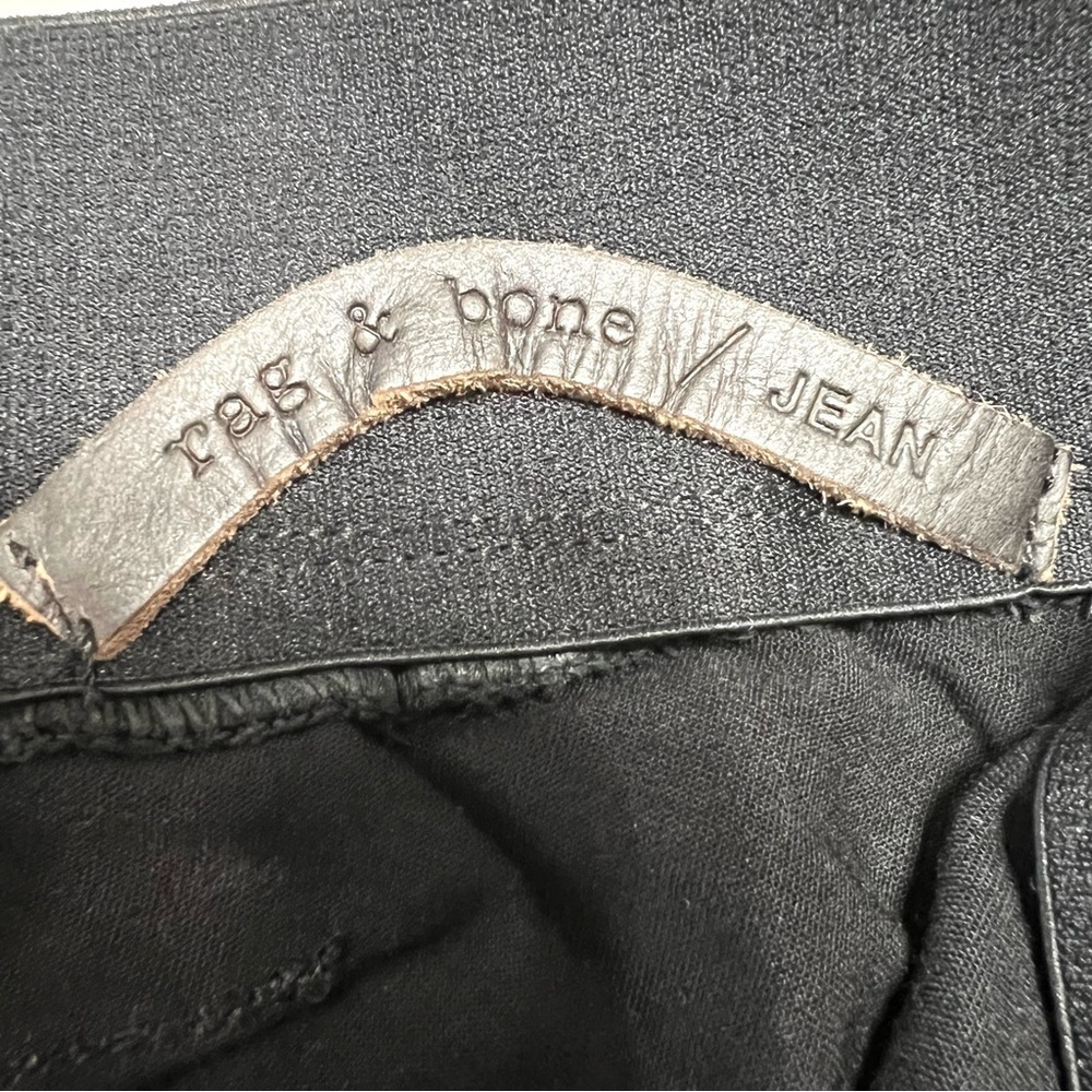 Rag & Bone The Danny Black Waxed Faux Leather Pull On Joggers Women’s 26 - Picture 10 of 11